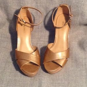 Gold Nice West Heels